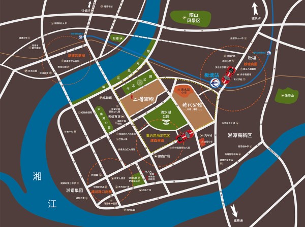 長房潭房·時代公館位置圖