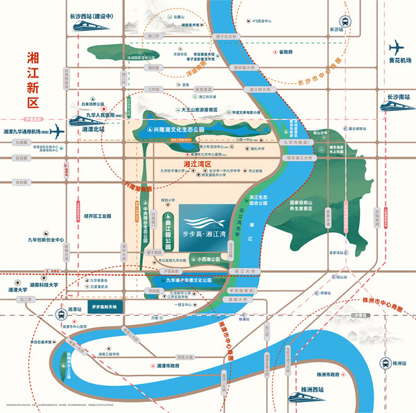 湘江灣·山水城位置圖